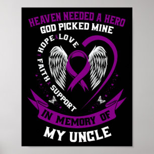 Affiche Je Porte Le Violet En Mémoire Du Cancer Pancréatiq
