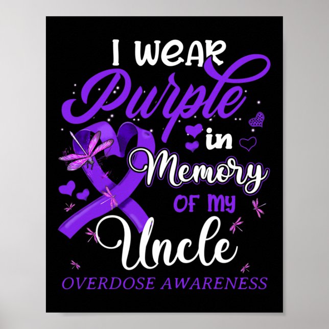 Affiche Je Porte Le Violet En Mémoire Pour L'Overdose De M (Devant)