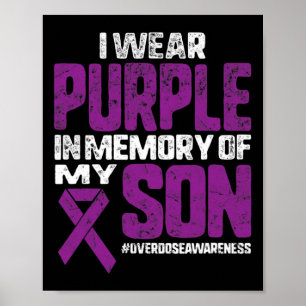 Affiche Je porte le violet en mémoire Ruban de sensibilisa