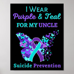 Affiche Je Porte Le Violet Et Turquoise Pour Mon Oncle Sui