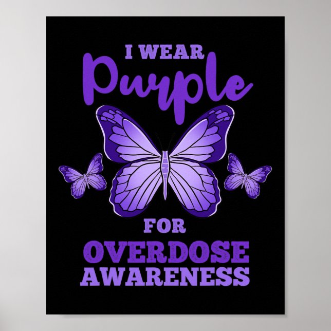 Affiche Je Porte Le Violet Pour La Sensibilisation À La Su (Devant)