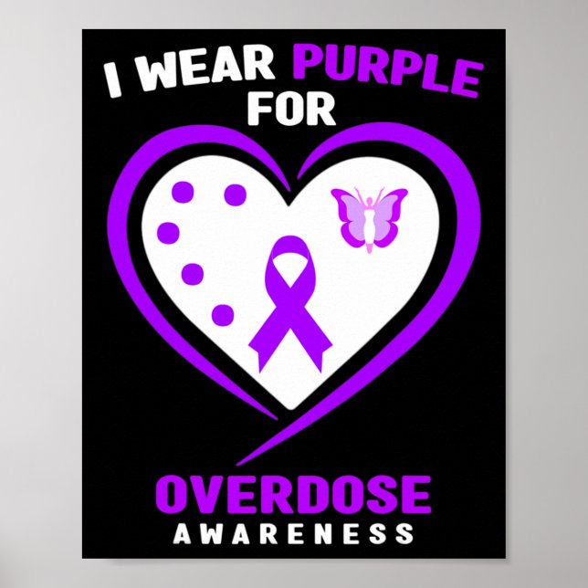 Affiche Je Porte Le Violet Pour La Sensibilisation À La Su (Devant)