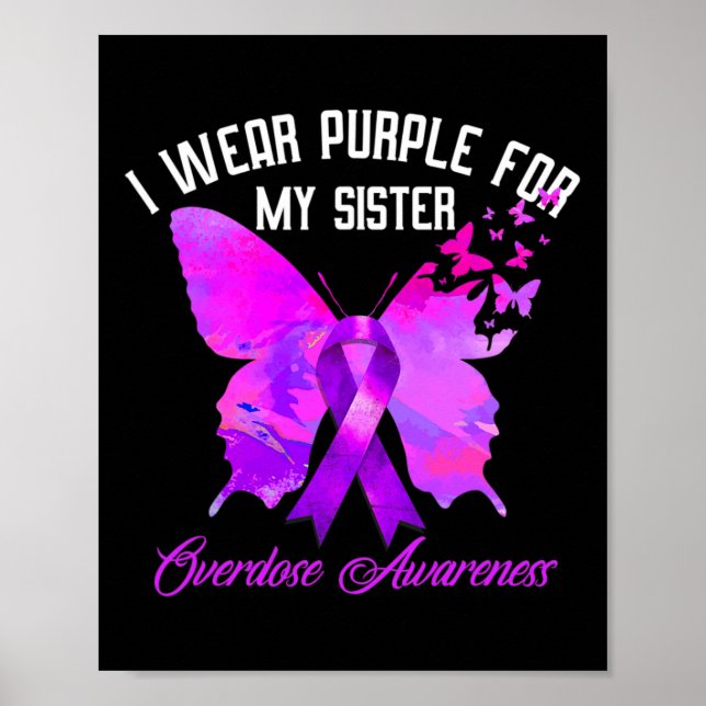 Affiche Je Porte Le Violet Pour La Sensibilisation À La Su (Devant)