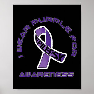 Affiche Je Porte Le Violet Pour La Sensibilisation À L'Épi