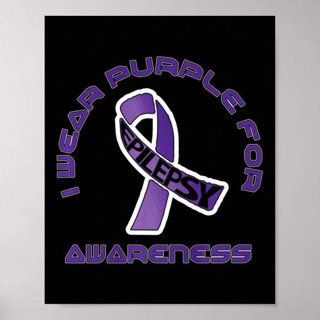 Affiche Je Porte Le Violet Pour La Sensibilisation À L'Épi (Devant)