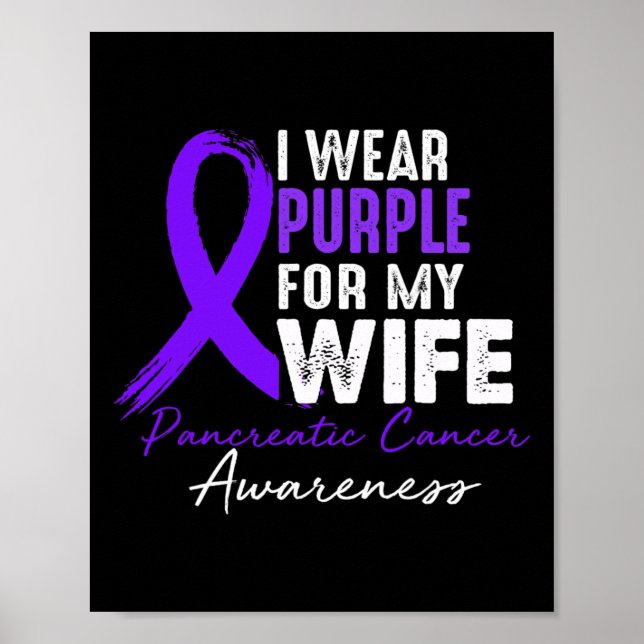Affiche Je Porte Le Violet Pour La Sensibilisation Au Canc (Devant)