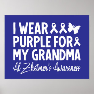 Affiche Je porte le violet pour la sensibilisation de ma g