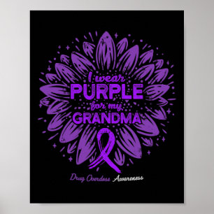 Affiche Je Porte Le Violet Pour La Surdose De Drogue De Gr