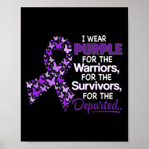 Affiche Je Porte Le Violet Pour L'Overdose Du Papillon Des