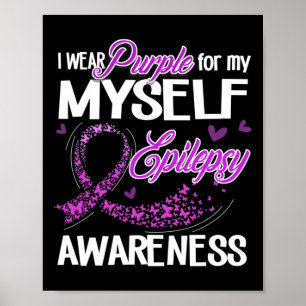 Affiche Je Porte Le Violet Pour Ma Connaissance De L'Épile
