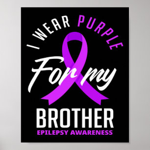 Affiche Je Porte Le Violet Pour Ma Conscience De L'Épileps