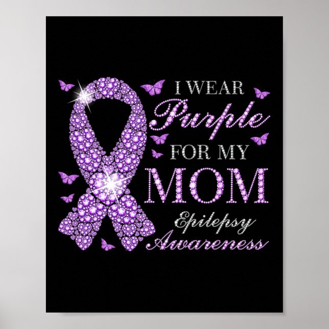 Affiche Je Porte Le Violet Pour Ma Mère Conscience De L'Ép (Devant)