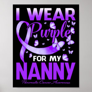 Affiche Je Porte Le Violet Pour Ma Nanny Pancréatique Canc
