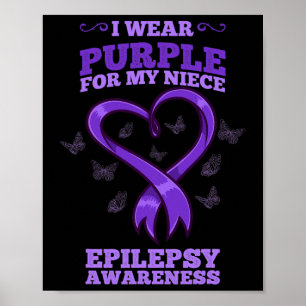 Affiche Je Porte Le Violet Pour Ma Nièce Epilepsie Sensibi