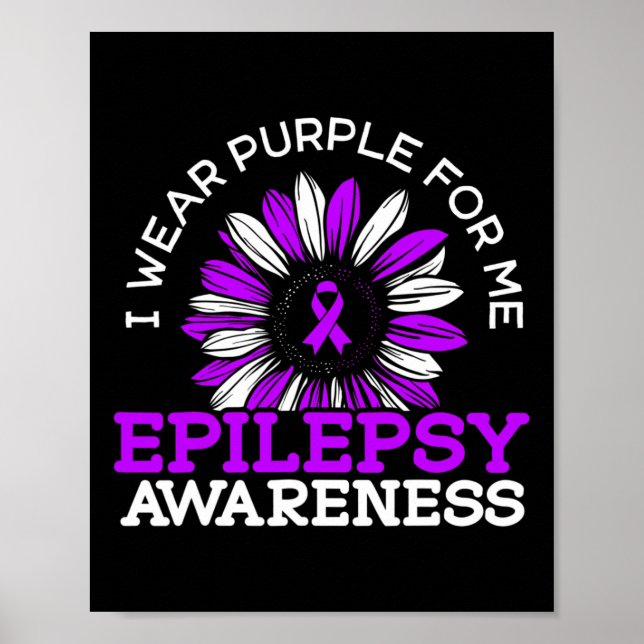 Affiche Je Porte Le Violet Pour Moi Epileptique Séizure Ep (Devant)