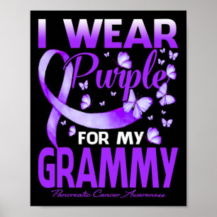 Affiche Je Porte Le Violet Pour Mon Cancer Grammy Pancréat