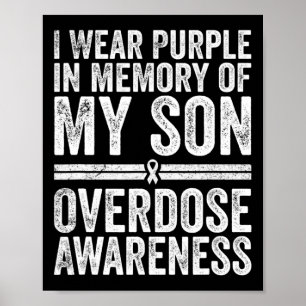 Affiche Je Porte Le Violet Pour Mon Fils Drogue Surdose