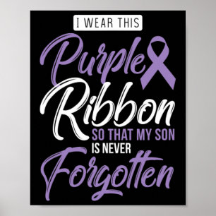 Affiche Je Porte Le Violet Pour Mon Fils Sensibilisation I