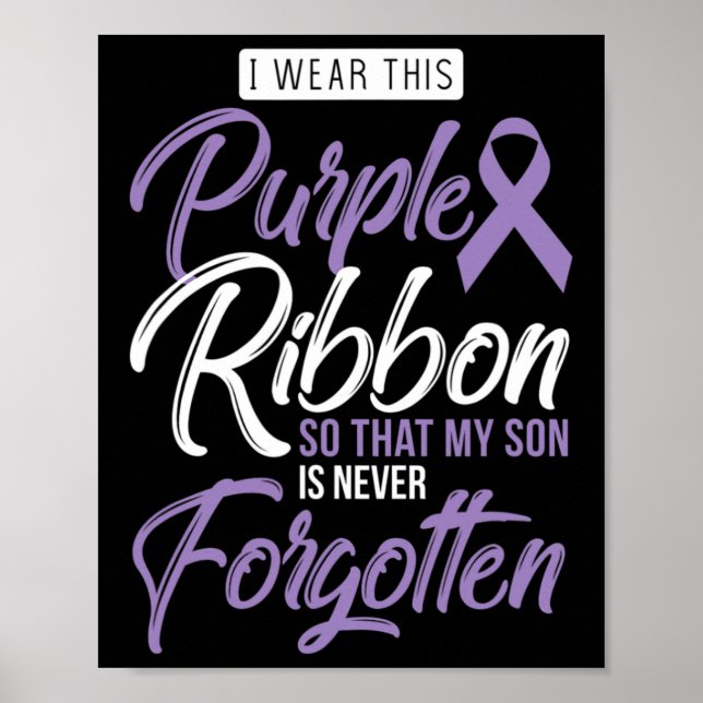 Affiche Je Porte Le Violet Pour Mon Fils Sensibilisation I (Devant)