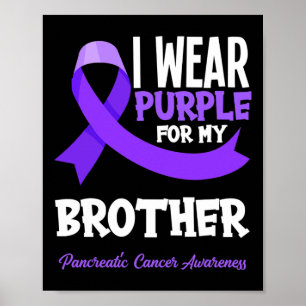 Affiche Je Porte Le Violet Pour Mon Frère Cancer Pancréati