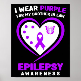 Affiche Je porte le violet pour mon Frère en Droit Épileps
