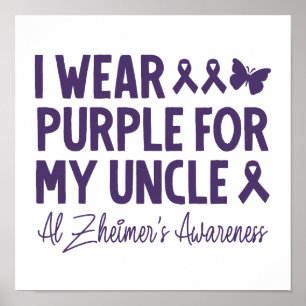Affiche Je porte le violet pour mon oncle La sensibilisati