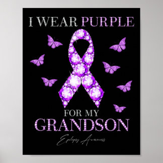 Affiche Je Porte Le Violet Pour Mon Petit-Fils, Sensibilis
