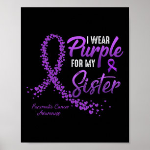 Affiche Je Porte Le Violet Pour SISTER Pancréatic Cancer A