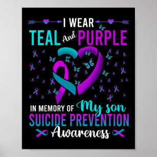 Affiche Je Porte Le Violet Turquoise Pour Mon Fils Prévent