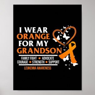 Affiche Je Porte L'Orange Pour Le Ribb De Sensibilisation