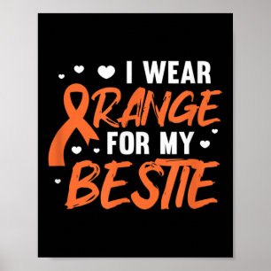 Affiche Je porte orange pour la sensibilisation à la leucé