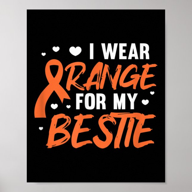 Affiche Je porte orange pour la sensibilisation à la leucé (Devant)