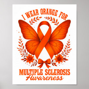 Affiche Je porte orange pour la sensibilisation à la sclér