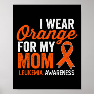 Affiche Je porte orange pour ma mère, guerrière de la leuc