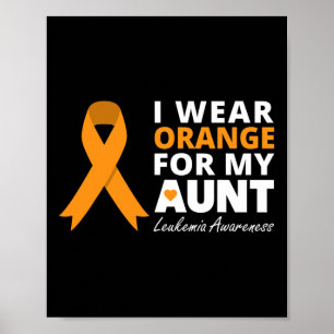 Affiche Je Porte Orange Pour Ma Tante Ribbon Family Warrie