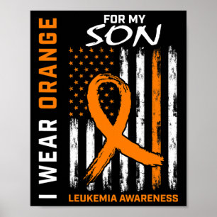 Affiche Je Porte Orange Pour Mon Fils Leucémie Sensibilisa