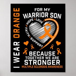 Affiche Je Porte Orange Pour Mon Fils Sclérose En Plaques