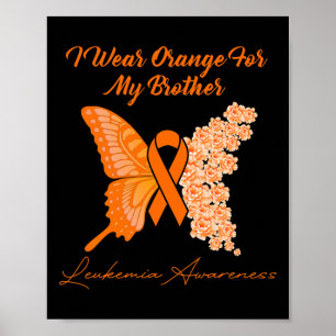 Affiche Je porte Orange pour mon Frère - Leucémie