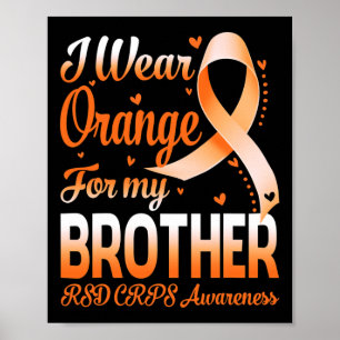 Affiche Je Porte Orange Pour Mon Frère Rsd Crps Sensibilis