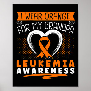 Affiche Je porte orange pour mon grand-père Sensibilisatio