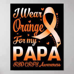 Affiche Je Porte Orange Pour Mon Papa Rsd Crps Sensibilisa