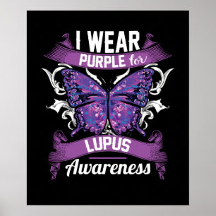 Affiche Je porte Purple pour Lupus Sensibilisation