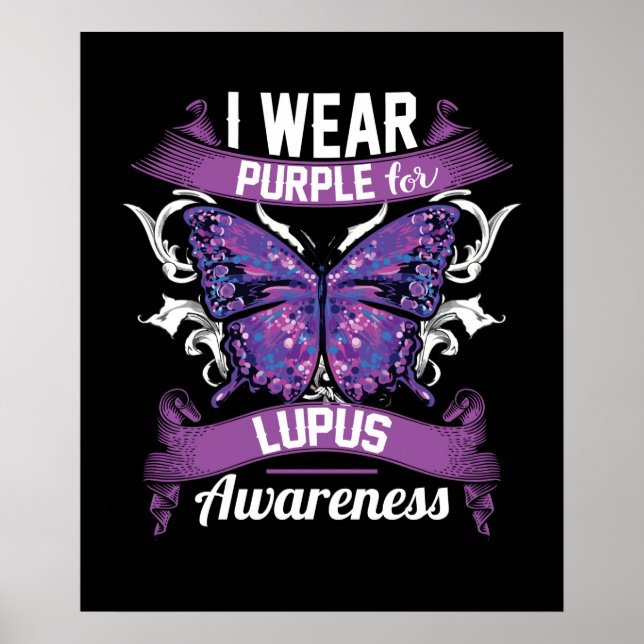 Affiche Je porte Purple pour Lupus Sensibilisation (Devant)