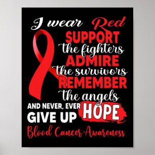 Affiche Je Porte Rouge Soutiens Les Combattants Cancer Du 