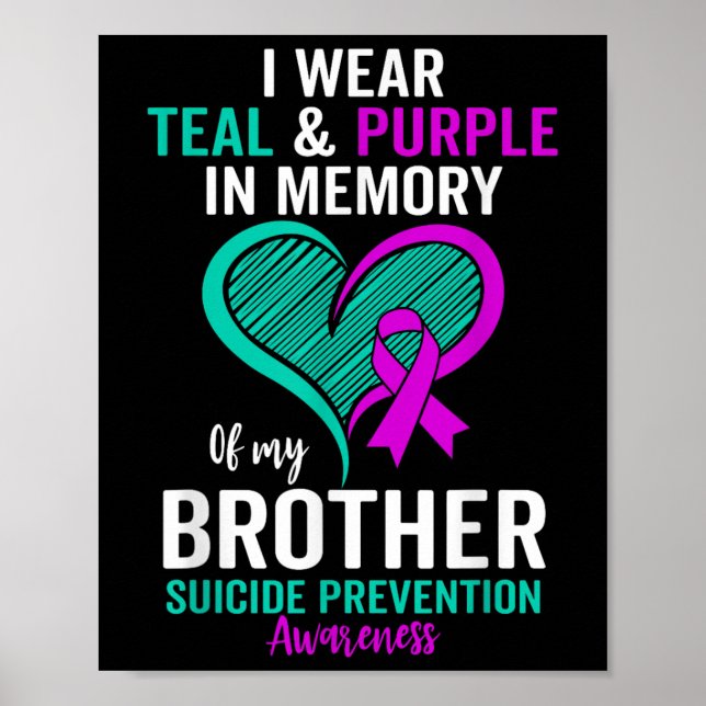Affiche Je Porte Turquoise Et Violet En Mémoire De Mes Frè (Devant)