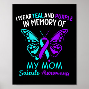 Affiche Je Porte Turquoise Et Violet En Mémoire Du Suicide