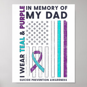 Affiche Je Porte Turquoise Et Violet En Mémoire Du Suicide