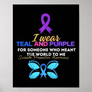 Affiche Je Porte Turquoise Et Violet En Mémoire La Prévent