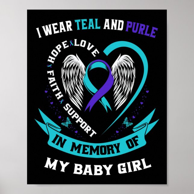 Affiche Je Porte Turquoise Et Violet Par La Prévention Du  (Devant)
