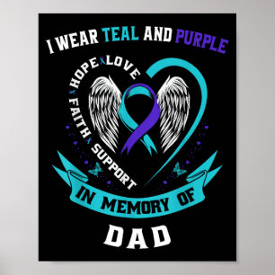 Affiche Je Porte Turquoise Et Violet Pour Les Adjudants Su
